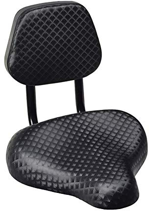 WZ YDTH extra weicher ergonomischer Fahrradsattel, Touring Cityradsattel gefedert,Fahrradkomfort Kunstleder Fahrrad Fahrradsattelsitz mit Rückenlehne