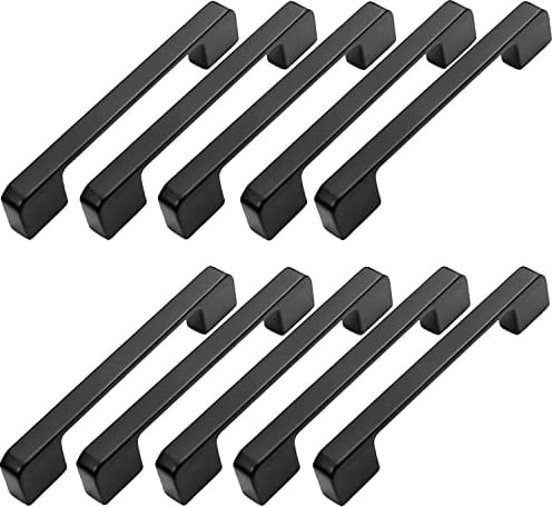 MARGUERASW 10pcs poignée meuble entraxe 96mm-poignée porte cuisine noire poignee barre meuble poignee de cuisine noire 96mm