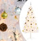 vidaXL Künstlicher Weihnachtsbaum mit Kugeln LEDs Tannenbaum Christbaum Dekobaum Kunstbaum Weihnachten Dekoration Weihnachtsdeko Weiß 180cm
