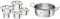 Zwilling - Batería de Cocina, Acero Inoxidable, Gris Brillante + 40992 – 924 – 0 Plus – Colador para cocer al Vapor Acero Inoxidable Acero Inoxidable Brillante 24 cm