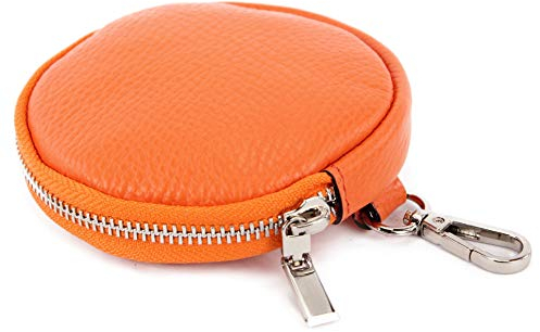 modamoda de - T197 - ital. Leder Umhänge- / Handytasche Klein, Couleur:orange