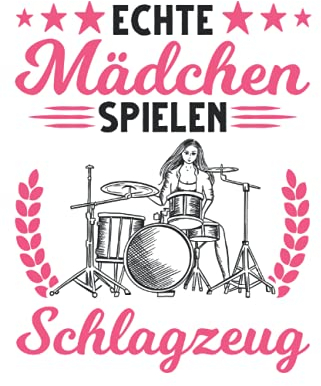 Schlagzeug Notizbuch: Schlagzeug Mädchen Drummerin Schlagzeugerin / 6x9 Zoll / 120 leere Notenblätter Seiten