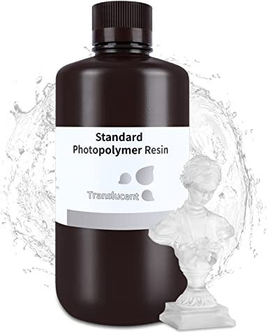 ELEGOO Resin 3D Drucker Resin Transluzent 1000g Neue Version, LCD 405nm UV 3D Resin Schnelle Aushärtung Standard 3D Printer Resin