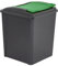 M1SS 25L, 50L Litre Plastic Indoor, Outdoor Recycle Recycling Waste Bin, Slimline Bin with Lid for in the Home/Kitchen - Made in UK (Green, 50L)