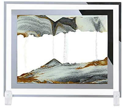 FUFRE Peinture de Sable Qui Coule Dynamique Cadre à Sable 3D Cadre Sable Mouvant, Image de Sable en Mouvement pour La Décoration de Bureau à Domicile