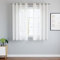 Encasa XO Voile Gardinen mit Ösen aus Baumwolle und White Textur – 2er Set – Halbtransparente Vorhänge für Fenster, Wohnzimmer, Balkon, Schlafzimmer 140x137 cm