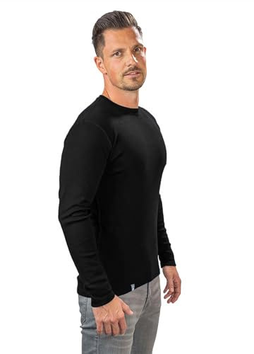 ALPIN LOACKER 100 Merino Langarmshirt Herren 230g/m2 I Feinste Merinowolle Unterwäsche I Langarm Wandershirt I Thermooberteil für Outdoor und Sport