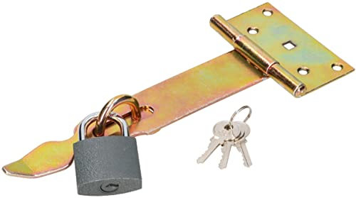 KOTARBAU® Lot de 1 cadenas et cadenas galvanisés Jaune 240 mm