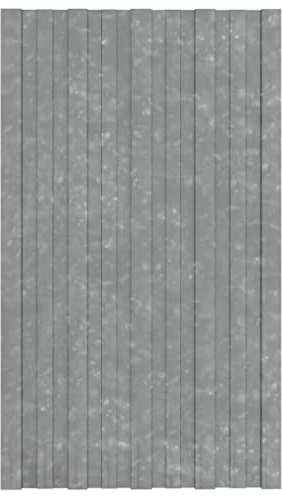 vidaXL 36x Panel para Tejado Plancha Lámina de Techo para Garaje Caseta Placa Cobertizos Establos Casas Móviles Acero Galvanizado Plata 80x45 cm