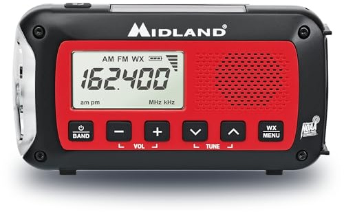 Midland ER40 Notfall-Kurbel-Wetteralarm-Radio mit Taschenlampe