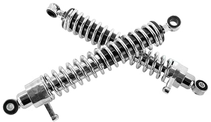 1 Satz Stoßdämpfer, Federbeine 380mm für MZ ETZ TS, 125, 150, 250, 251, 301 verchromt, 2-fach verstellbar