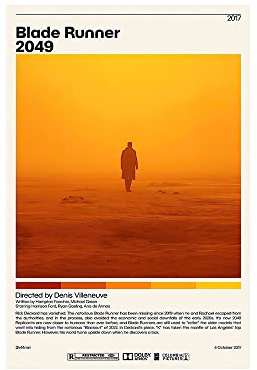 Karbag Blade Runner Filmposter Leinwand Gemälde Wandkunst Poster für Schlafzimmer Wohnzimmer ästhetische Dekoration 40 x 60 cm ungerahmt