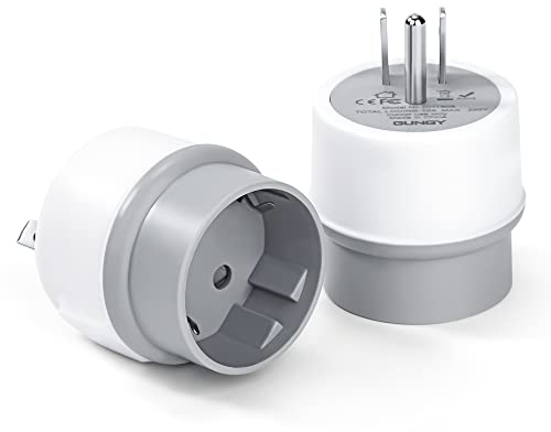 Adaptador Enchufe Europeo a Americano Adaptador de Viaje Español a USA Adaptador España Europa a EEUU para Canada Mexico Tailandia Tipo B 2 Piezas