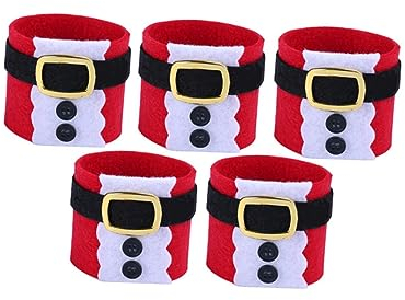 CIYODO 8St Serviettenringhalter dekorativer Serviettenring Weihnachtsmann Serviettenring Stoffserviettenring Weihnachtsessen-Dekoration Ornament geschirrtücher Serviettenhalter runden