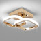 EIDISUNY Modern Square Ceiling Lamp - 22W LED, Cool White 6000K, Gold & Rose Gold - Fixture for Hallway, Office, Bedroom, Kitchen, Living Room, Dining Room