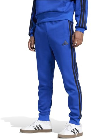 adidas Herren Essential Three Stripes Fleece Pants, Team royal Blue/Black, XXL
