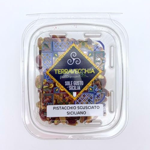 Pistacchi Sgusciati Siciliani Terravecchia - in vaschetta salva freschezza da 70g - Sole e Gusto di Sicilia - Ricchi di proteine - Da filiera controllata - Vegan