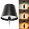 Rehenbsem Wireless Bottle Lamp,Wine Bottle LED Night Light, Touch Cordless Bottles Table Lamp with RGB Breathing Light, 3 Color Stepless Dimming Bottle Lights for Bar Restaurant Cafe (Black)