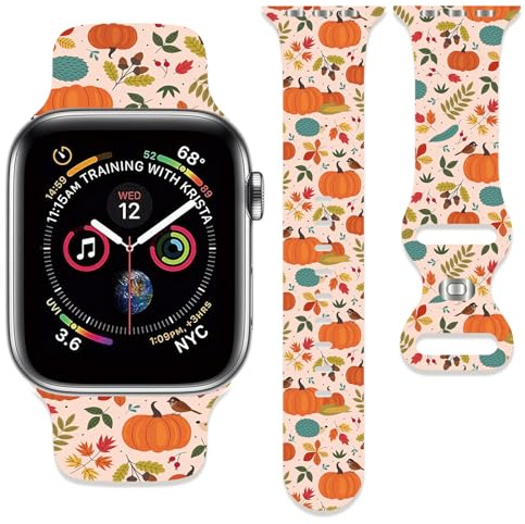 Fall Thanksgiving Pumpkins Strap Compatible with Apple Watch Band