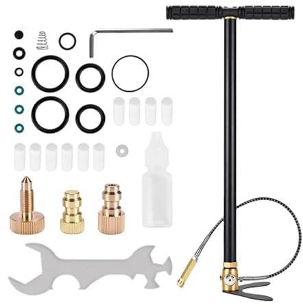 Raypontia PCP-Handpumpe, Steigbügelpumpe für Luftgewehre - Paintball-Füllstationen, Standpumpe | Ergonomische Steigbügelpumpe, hocheffiziente Handpumpe für Auto, Motorrad, Fahrrad