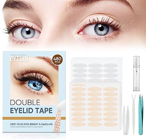 Schlupflider Stripes Unsichtbar, 480 Augenlid Stripes Unsichtbar, Schlupflider Tapes, Unsichtbare & Wasserfeste Lidheberstreifen, Doppeltes Augenlidband Geeignet Für Unebene