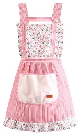 NHQ Grembiule Cucina Donna,Grembiule da Cucina con Tasche Grandi,grembiule personalizzato,Grembiule Bar,Grembiule da Lavoro Donna,Grembiule Maestra,Regolabile,per Cucinare,Giardinaggio,Artigianato