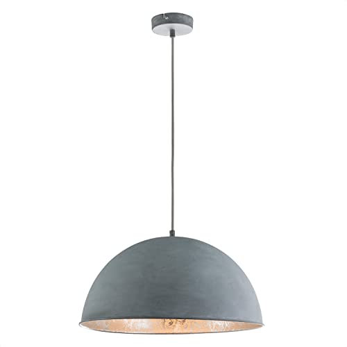 INNOVATE LED Pendelleuchte Industrial Zement | Hängeleuchte Metall | Hängelampe rund Vintage | Esszimmerlampe | Pendelleuchte höhenverstellbar 1,2m | Deckenleuchte Wohnzimmer