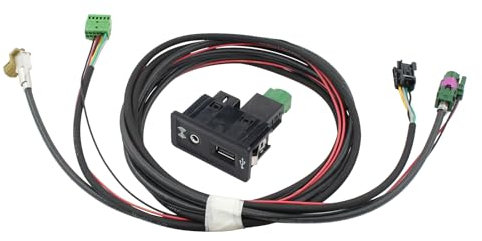 USB Aux-in Buchse Kabelsatz USB Anschluss Stecker Kabelbaum Aux In Adapter für Passat B8 Transporter T6 Golf 7 für Sharan 7N Caddy Beetle Craf-ter Je-tta Ama-rok Arteon Camper Leon 5F Alhambra Ibiza