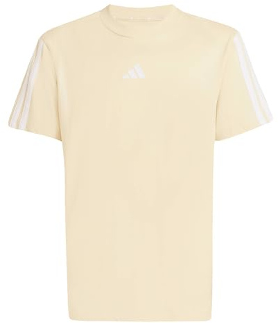 adidas Unisex Kids Essentials 3 Stripes T-Shirt, Crystal Linen/White, 15-16 Years