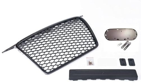 Griglia per radiatore Sport con logo e portatarga compatibile con Audi A3 8P SOLO S-Line