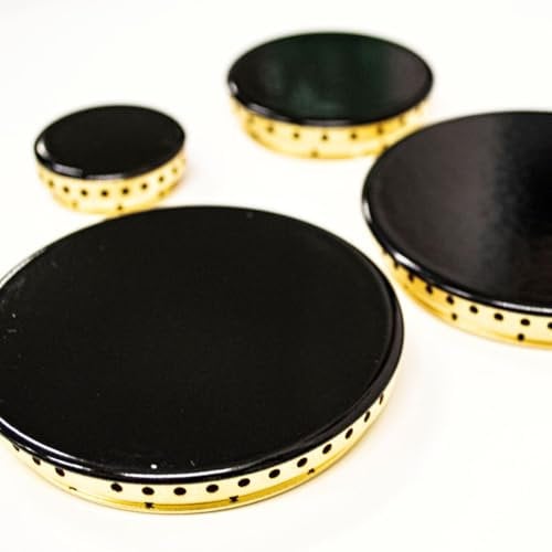 JPshop - Kit 4 corone in ottone adattabile a piano cottura cucina a gas compatibile con Lofra completo di piattelli spartifiamma