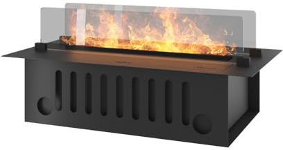 Invapo Insert 700 Wasserdampfkamin zum Einbauen – mehrfarbige Flamme, 3D-Effekt und App-Steuerung, Tank 1,2 l – 70 cm Autorefill