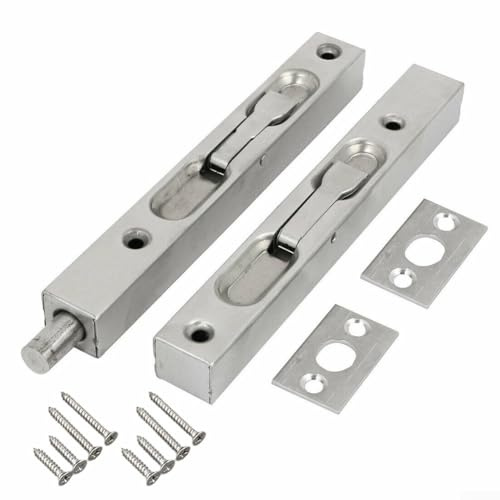 Sichern Sie Ihre Doppeltüren mit diesem 15,2 cm großen Edelstahl-Bündelschloss und Riegel-Set, 2-teilig