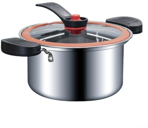Nonstick 3 5L Pressure Cooking Pot for Effortless Cleanup and Meal Prep (Silvery)