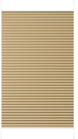 Sekey Plissee ohne Bohren, Fenster Plissee Klemmfix Jalousie 75 cm breit, Verspannt Lichtdurchlässig Sonnenschutz Fensterollo, 75 x 200 cm, Creme
