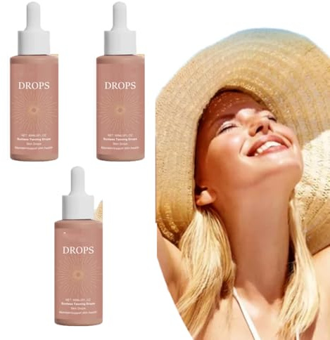 Mynéla drops Bräunungstropfen- Bräunungstropfen 60 ml - Sunless Tanning Drops für allmähliche Bräune, natürliche Melanin - Steigerung, Verbesserung des Hauttons ohne Sonnenschäden