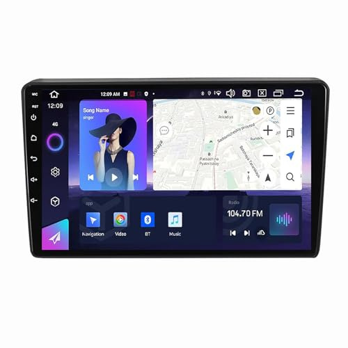 Android 12 Autoradio 9 Zoll IPS Touchscreen Für Hyundai H1 2007-2015 Mit Kabelloses Carplay Android Auto RDS Mirror Link GPS Navi DAB DSP 4G WiFi Bluetooth 5.0 Hi-Fi SWC Rückfahrkamera(200S)