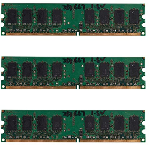 Xnuiasqe 3X 2 GB di Memoria DDR2 PC2-5300 667 MHz 240 Pin 1.8 V RAM di Memoria DIMM Desktop per, per (2 GB / 667)