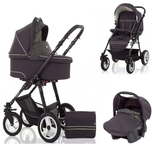 Kinderwagen-Set Leo 4 in 1 inkl. Sportsitz, Autositz und Zubehör - 16 Teile - in 13 Farben