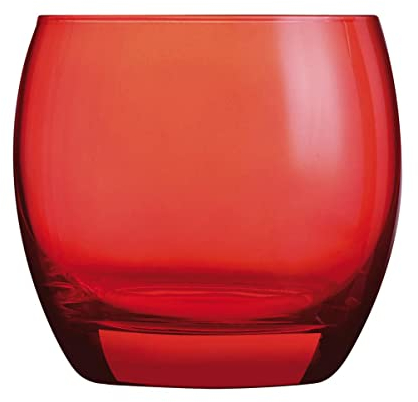 Arcoroc ARC J8486 Salto Color Studio Red Lot de 6 verres à eau, à jus de fruits, en verre, 320 ml, rouge