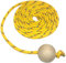 Schlitten+ 222210001MC - Premium Schlittenleine mit ergonomischem Kugelgriff aus Holz mit extra langem 200cm Zugseil.