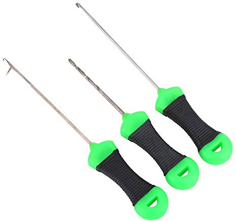 VGEBY 3Pcs Fishing Bait Needle Portable Carp Fishing Splicing Needle Baiting Hook Drill Rig Tools