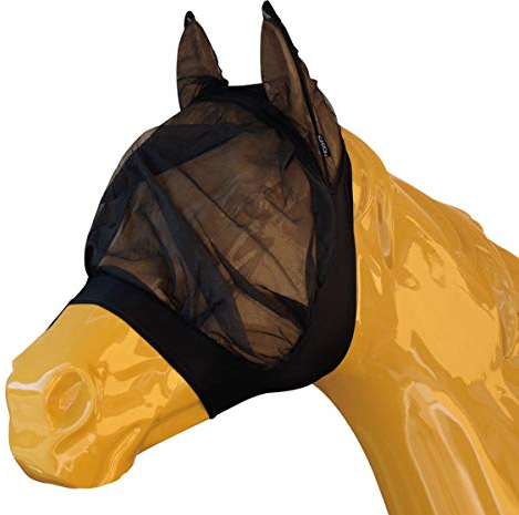 Horses, Fliegenmaske Soft Fly Mask, Leichte und atmungsaktive Fliegenmaske, behindert Nicht das Sichtfeld des Pferdes, Augen- und Gehörschutz (XL)