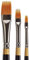 KINGART B-031 3 PC. Original Gold Flat RAKE Brush Art Set, Assorted 3 Piece