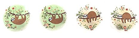 MC-Trend Handwärmer Faultier 4er Set – Wiederverwendbare Taschenwärmer für unterwegs – Niedliches Faultier-Design, perfekte Begleiter für kalte Tage