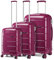 Kono Set de 3 Valises Rigide en Polypropylène Ensemble de Bagages Léger 4 roulettes avec Serrure TSA (Violet, Set of 3)