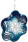 Dundee Deco W2231 Windspiel in Geschenkbox, 3D-Hängedekoration, für Innen- und Außenbereich, Mandala, Schneeflocke, Blau, Weiß, 30,5 cm, einzigartige Geschenkidee, Souvenir, Geschenk