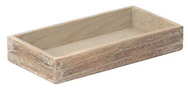 Red Hamper PT155 Small Shallow Wooden Plinth Tray, Wicker