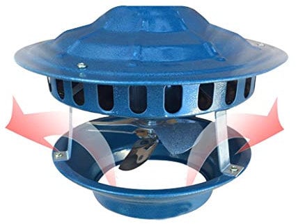 SSCYHT Chimney Smoke Evacuator, Chimney Fan Fireplace Exhaust Fan Flue Fan, Chimney a Draft Inducer Chimney Exhaust Fan For Fireplace Professional For Barbecue Air Extractor,60 watts 7 leaves