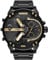 Diesel Herrenuhr Mr. Daddy 2.0, Chronographenwerk, 57 mm, schwarzes Edelstahlgehäuse mit Edelstahlarmband, DZ7435